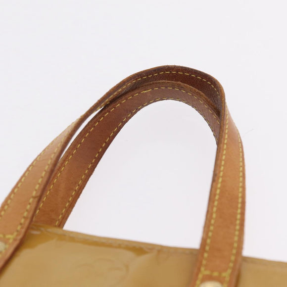 LOUIS VUITTON Monogram Vernis Reade PM Hand Bag Beige M91144 LV Auth gh2465