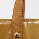 LOUIS VUITTON Monogram Vernis Reade PM Hand Bag Beige M91144 LV Auth gh2465-9