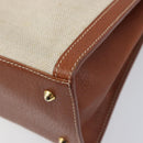 GUCCI Hand Bag Leather Canvas Beige Gold 000 256 0192 Auth gh2466-13