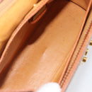 GUCCI Hand Bag Leather Canvas Beige Gold 000 256 0192 Auth gh2466-21