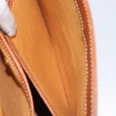 GUCCI Hand Bag Leather Canvas Beige Gold 000 256 0192 Auth gh2466-29