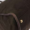 CELINE Hand Bag Nylon Brown Gold Auth gh2468-10