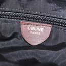 CELINE Hand Bag Nylon Brown Gold Auth gh2468-15