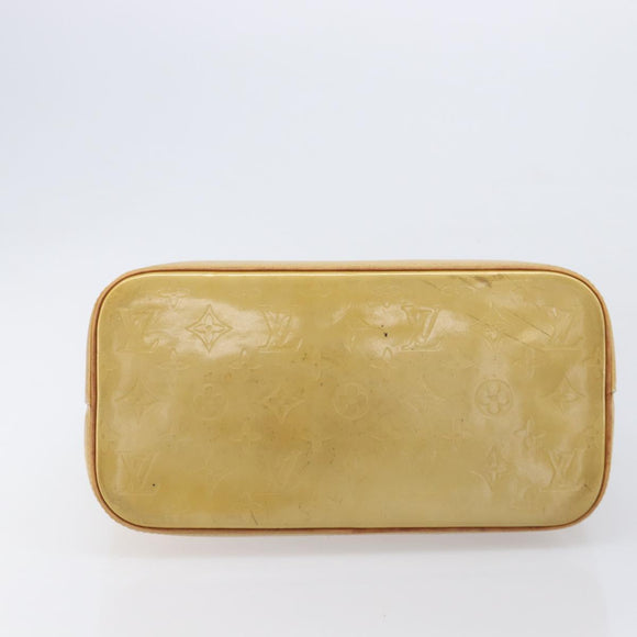 LOUIS VUITTON Monogram Vernis Houston Hand Bag Beige M91004 LV Auth gh2471