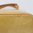 LOUIS VUITTON Monogram Vernis Houston Hand Bag Beige M91004 LV Auth gh2471-11