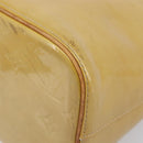 LOUIS VUITTON Monogram Vernis Houston Hand Bag Beige M91004 LV Auth gh2471-12