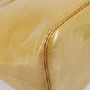 LOUIS VUITTON Monogram Vernis Houston Hand Bag Beige M91004 LV Auth gh2471-13