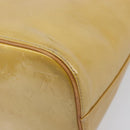 LOUIS VUITTON Monogram Vernis Houston Hand Bag Beige M91004 LV Auth gh2471-14