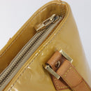 LOUIS VUITTON Monogram Vernis Houston Hand Bag Beige M91004 LV Auth gh2471-17