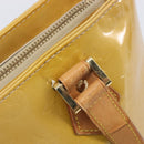 LOUIS VUITTON Monogram Vernis Houston Hand Bag Beige M91004 LV Auth gh2471-19