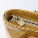 LOUIS VUITTON Monogram Vernis Houston Hand Bag Beige M91004 LV Auth gh2471-20