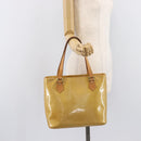 LOUIS VUITTON Monogram Vernis Houston Hand Bag Beige M91004 LV Auth gh2471-30