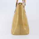 LOUIS VUITTON Monogram Vernis Houston Hand Bag Beige M91004 LV Auth gh2471-5