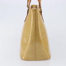 LOUIS VUITTON Monogram Vernis Houston Hand Bag Beige M91004 LV Auth gh2471-6