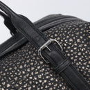 LOEWE Boston Bag Leather Black Silver Auth gh2472A-14