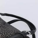 LOEWE Boston Bag Leather Black Silver Auth gh2472A-8