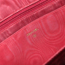 CHANEL Clutch Bag Patent leather Red Gold CC Auth gh2475-16