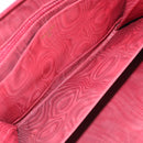 CHANEL Clutch Bag Patent leather Red Gold CC Auth gh2475-17