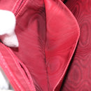 CHANEL Clutch Bag Patent leather Red Gold CC Auth gh2475-22
