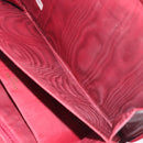 CHANEL Clutch Bag Patent leather Red Gold CC Auth gh2475-23