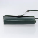Bally Shoulder Bag Leather Green Gold Auth gh2477-10