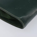 Bally Shoulder Bag Leather Green Gold Auth gh2477-12