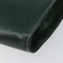 Bally Shoulder Bag Leather Green Gold Auth gh2477-13
