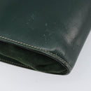 Bally Shoulder Bag Leather Green Gold Auth gh2477-14