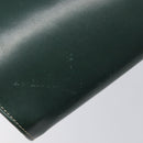 Bally Shoulder Bag Leather Green Gold Auth gh2477-15