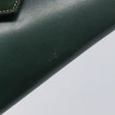 Bally Shoulder Bag Leather Green Gold Auth gh2477-16