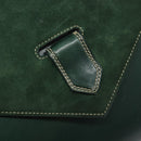 Bally Shoulder Bag Leather Green Gold Auth gh2477-17