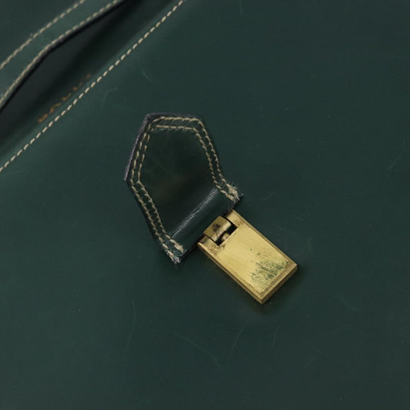 Bally Shoulder Bag Leather Green Gold Auth gh2477