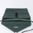 Bally Shoulder Bag Leather Green Gold Auth gh2477-19