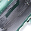 Bally Shoulder Bag Leather Green Gold Auth gh2477-21