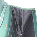 Bally Shoulder Bag Leather Green Gold Auth gh2477-22