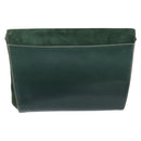Bally Shoulder Bag Leather Green Gold Auth gh2477-3