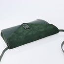 Bally Shoulder Bag Leather Green Gold Auth gh2477-6