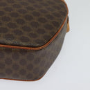 CELINE Macadam Canvas Umhängetasche PVC Leder Braun Gold Auth gh248-14
