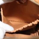 CELINE Macadam Canvas Shoulder Bag PVC Leather Brown Gold Auth gh248-11