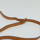 CELINE Macadam Canvas Umhängetasche PVC Leder Braun Gold Auth gh248-8