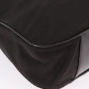 GUCCI Bamboo Hand Bag Nylon Dark Brown Silver 001 2058 1577 Auth gh2481-10