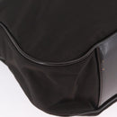 GUCCI Bamboo Hand Bag Nylon Dark Brown Silver 001 2058 1577 Auth gh2481-12