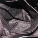 GUCCI Bamboo Hand Bag Nylon Dark Brown Silver 001 2058 1577 Auth gh2481-19