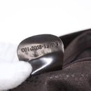 GUCCI Bamboo Hand Bag Nylon Dark Brown Silver 001 2058 1577 Auth gh2481-20