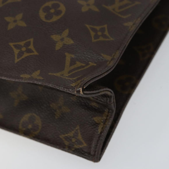 LOUIS VUITTON Monogram Sac Plat Hand Bag M51140 LV Auth gh250
