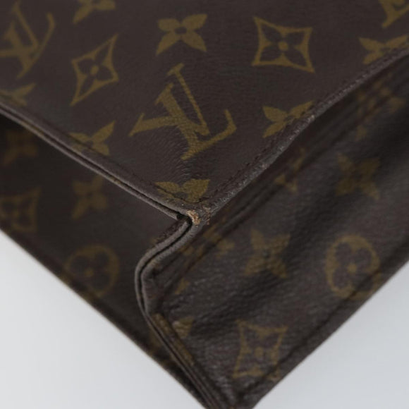 LOUIS VUITTON Monogram Sac Plat Hand Bag M51140 LV Auth gh250