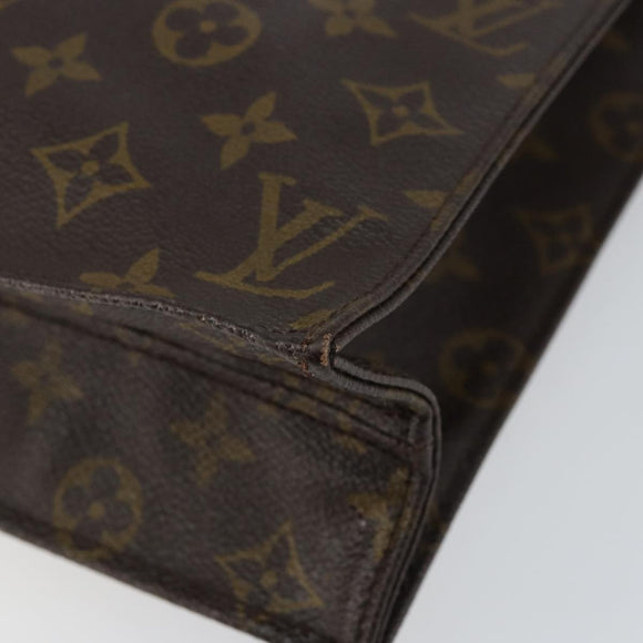 LOUIS VUITTON Monogram Sac Plat Hand Bag M51140 LV Auth gh250