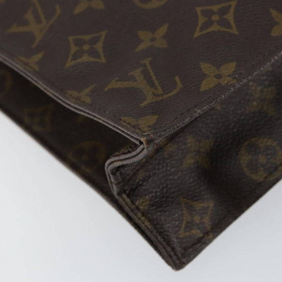 LOUIS VUITTON Monogram Sac Plat Hand Bag M51140 LV Auth gh250