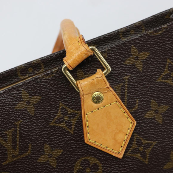 LOUIS VUITTON Monogram Sac Plat Hand Bag M51140 LV Auth gh250