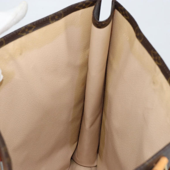 LOUIS VUITTON Monogram Sac Plat Hand Bag M51140 LV Auth gh250